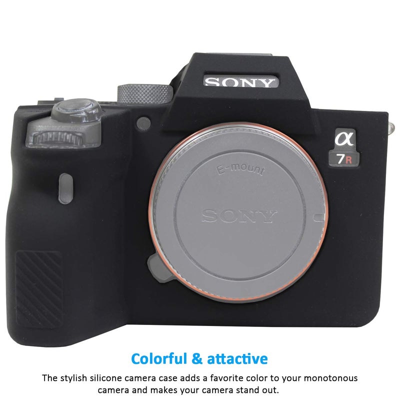 Easy Hood Camera Case for Sony Alpha 7R IV A7R IV A7RIV A7RM4 ILCE-7RM4 Digital Camera, Anti-Scratch Soft Silicone Rubber Protective Camera Cover Protector Skin (Black) - Image 3